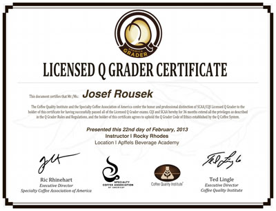 Licensed Q Grader