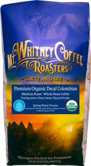 Premium Organic Decaf Colombian Spring Water Process - 2lb Bag
